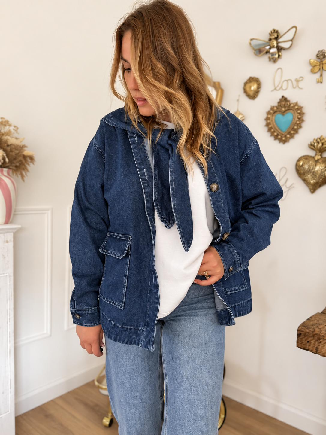 VESTE EN JEANC MALYS A CAPUCHE