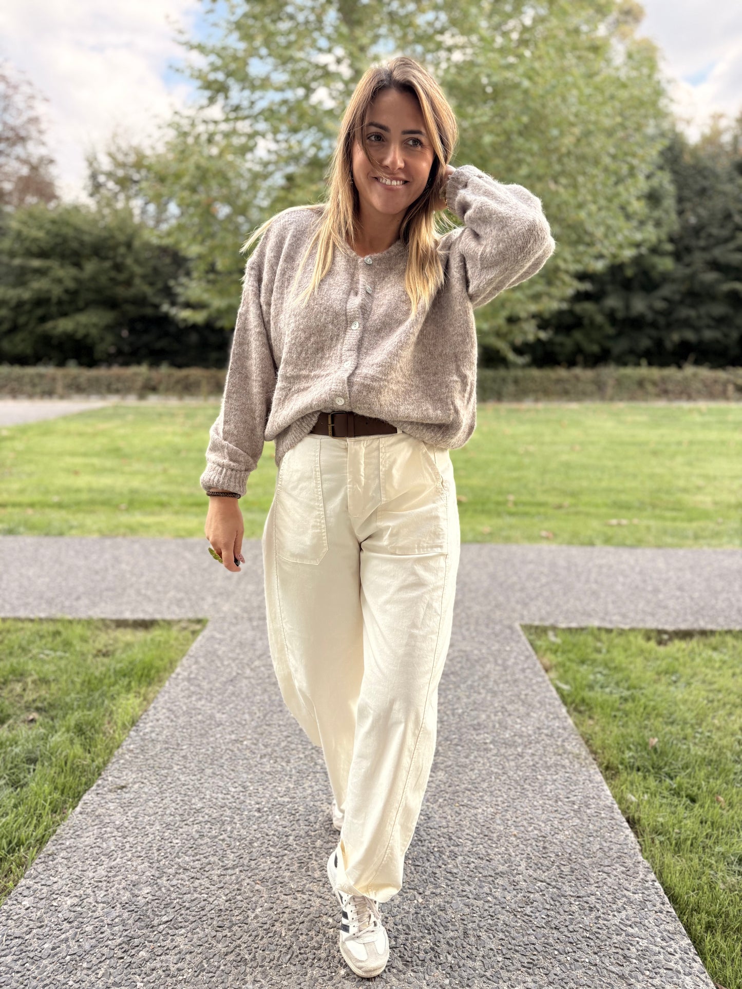 GILET LEOLA TAUPE