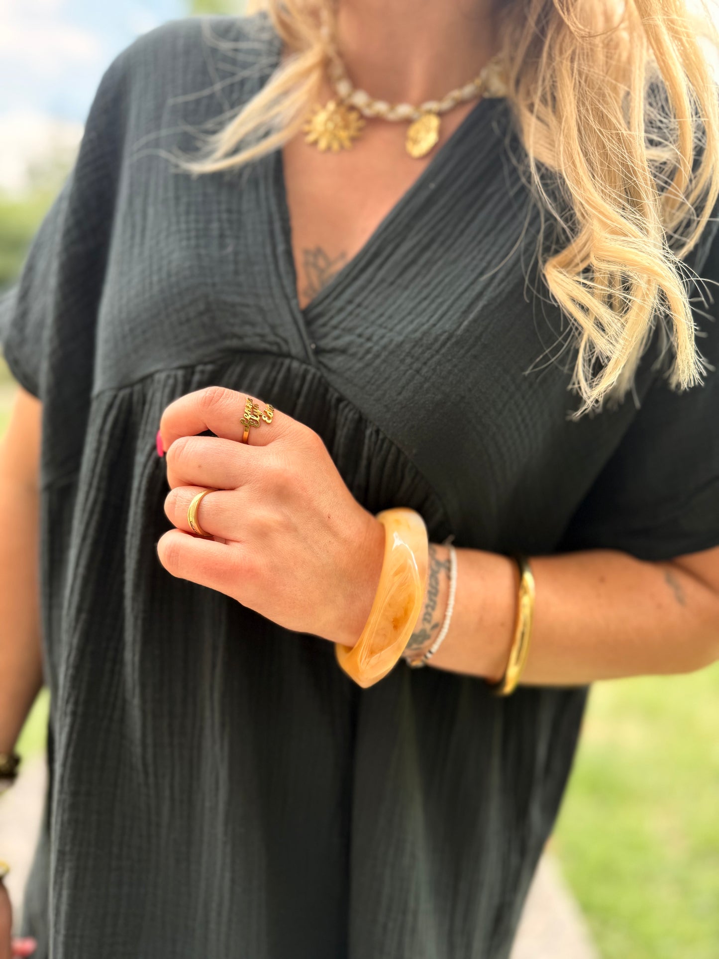Robe Lison Courte Noire