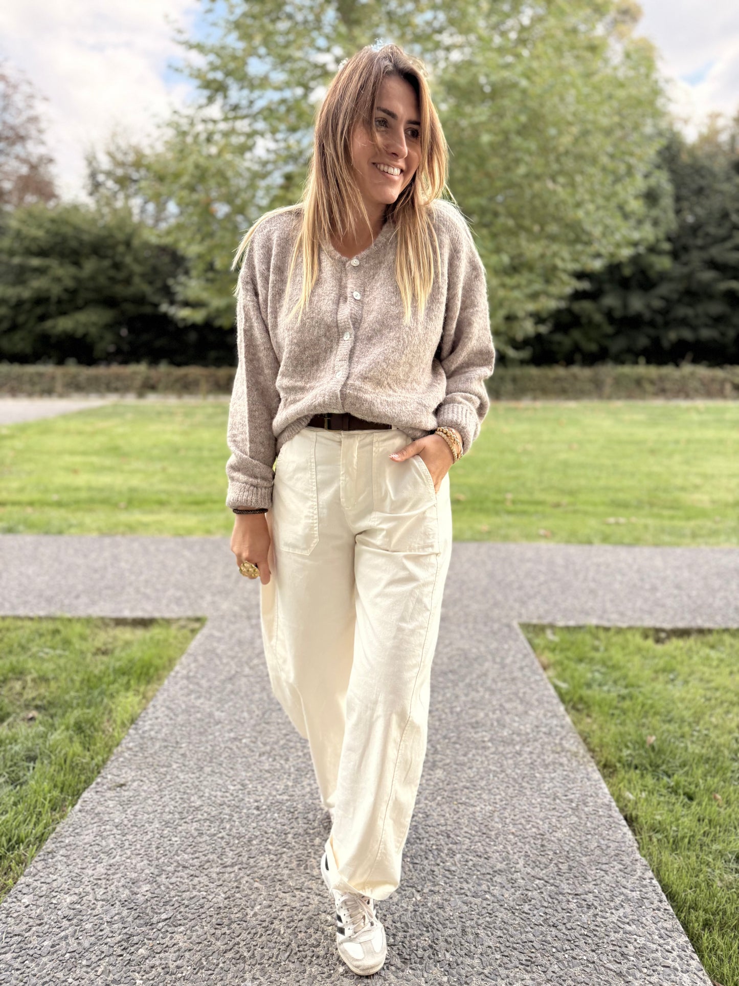 GILET LEOLA TAUPE