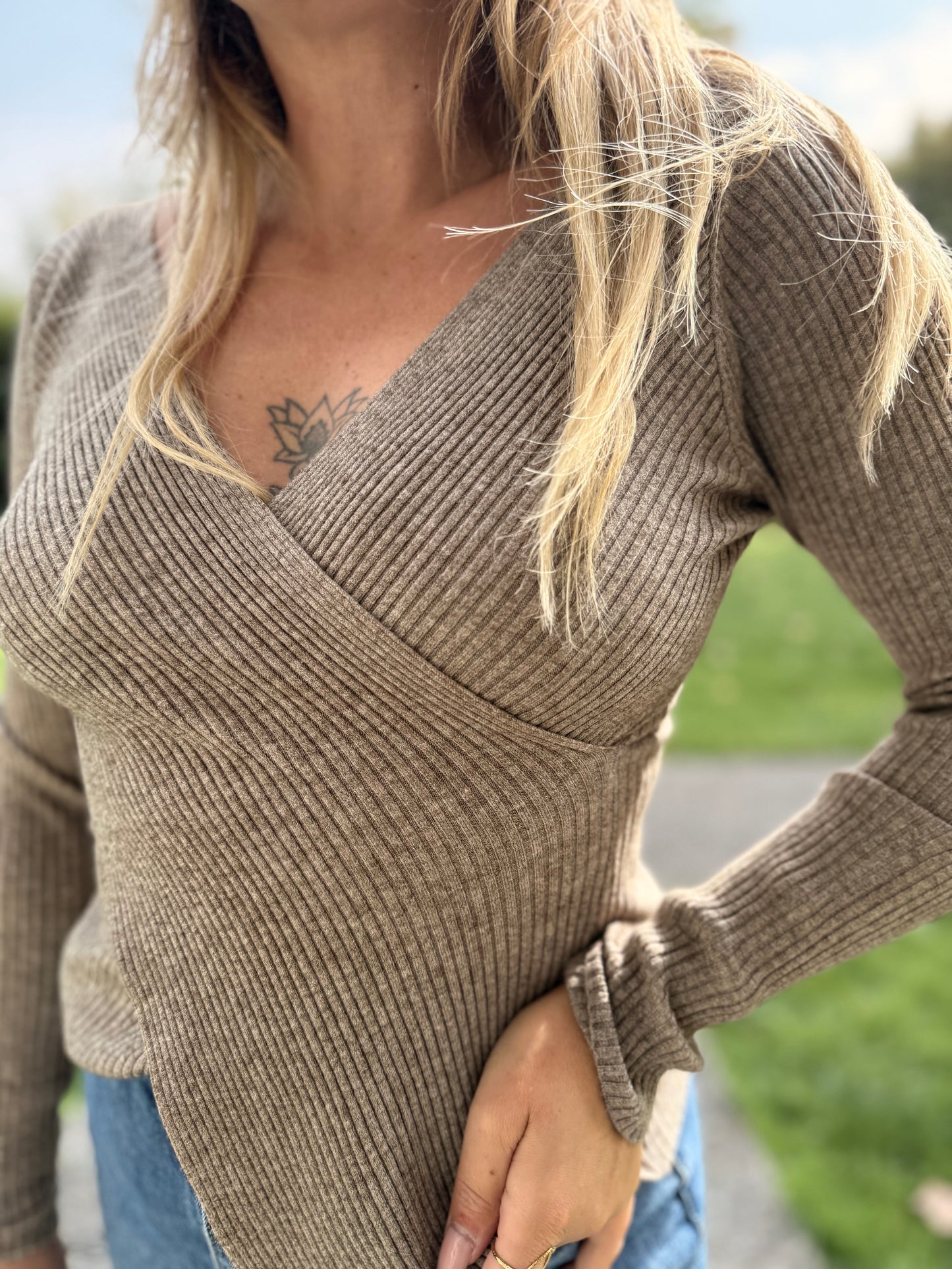 PULL MAURICE TAUPE