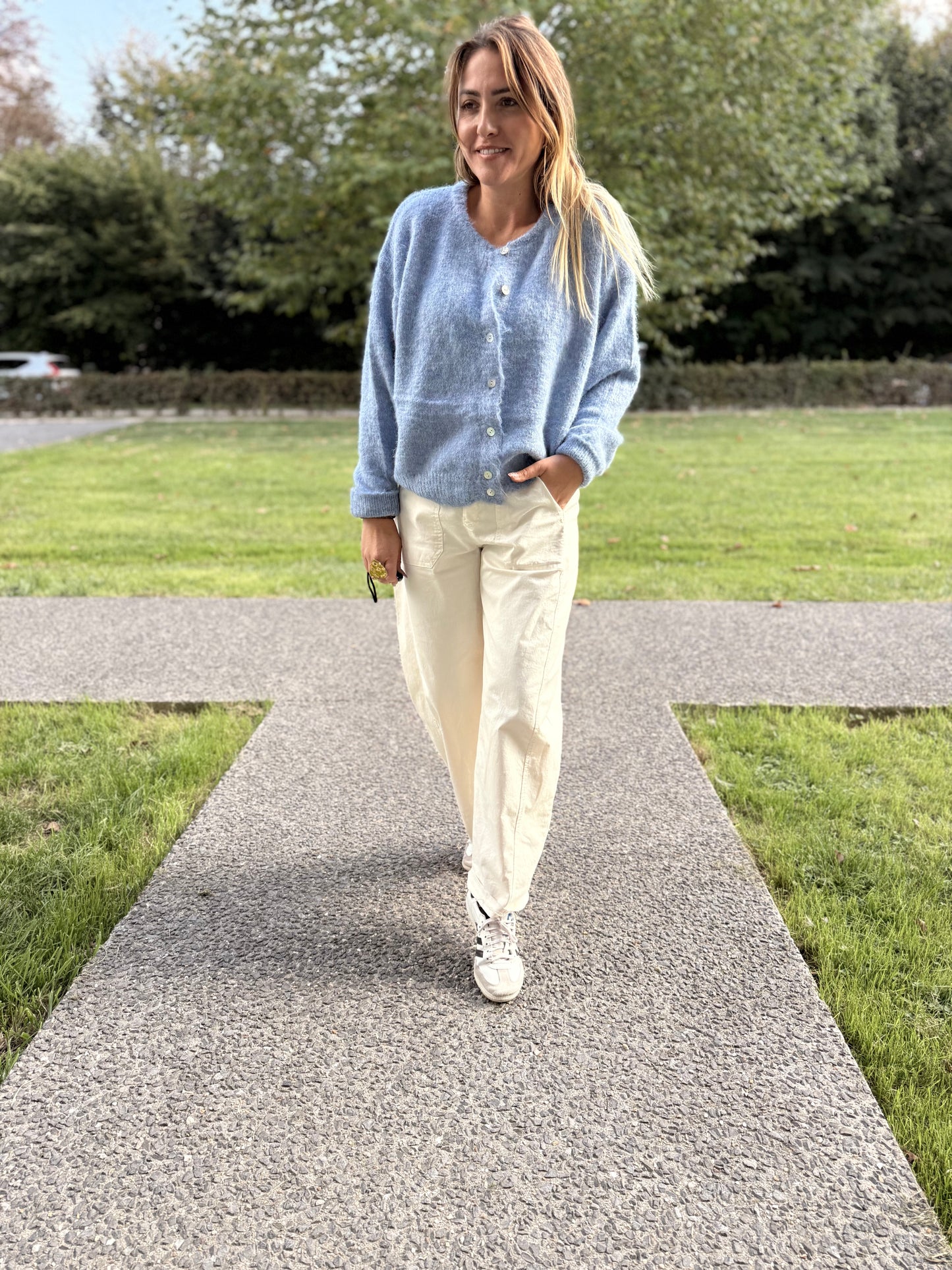 PANTALON BALLON ÉCRU