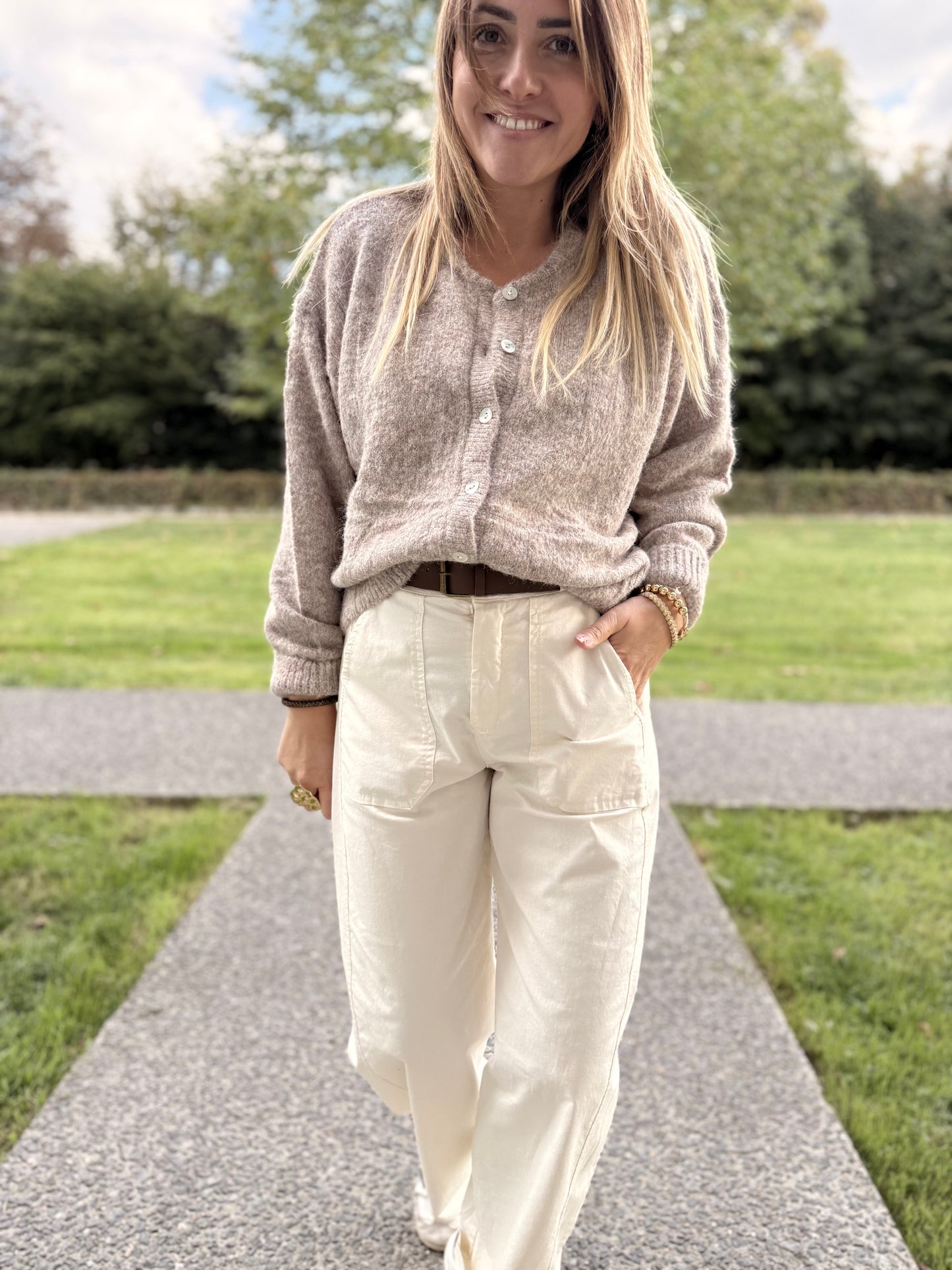 GILET LEOLA TAUPE