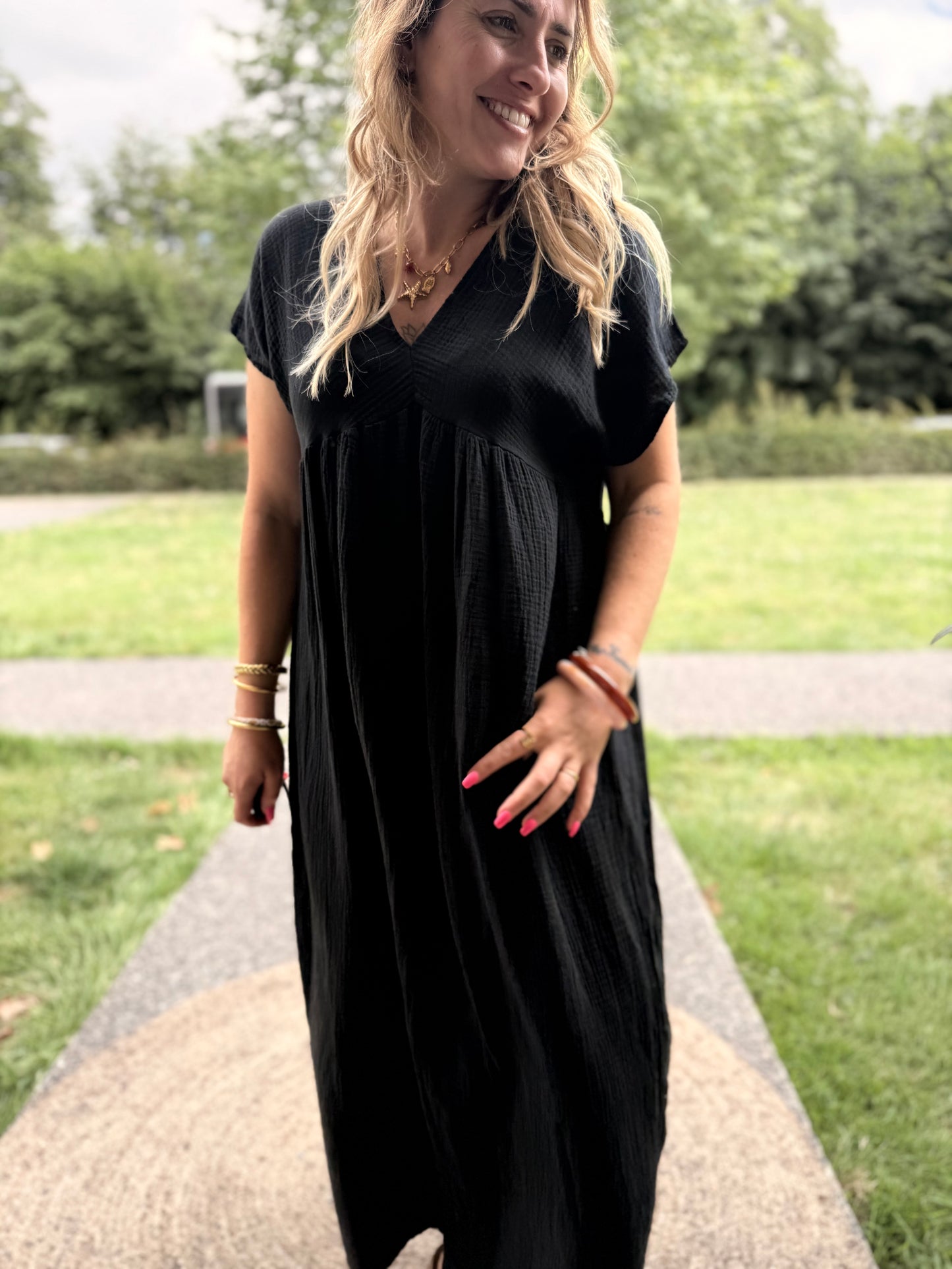 Robe Lison Longue Noire