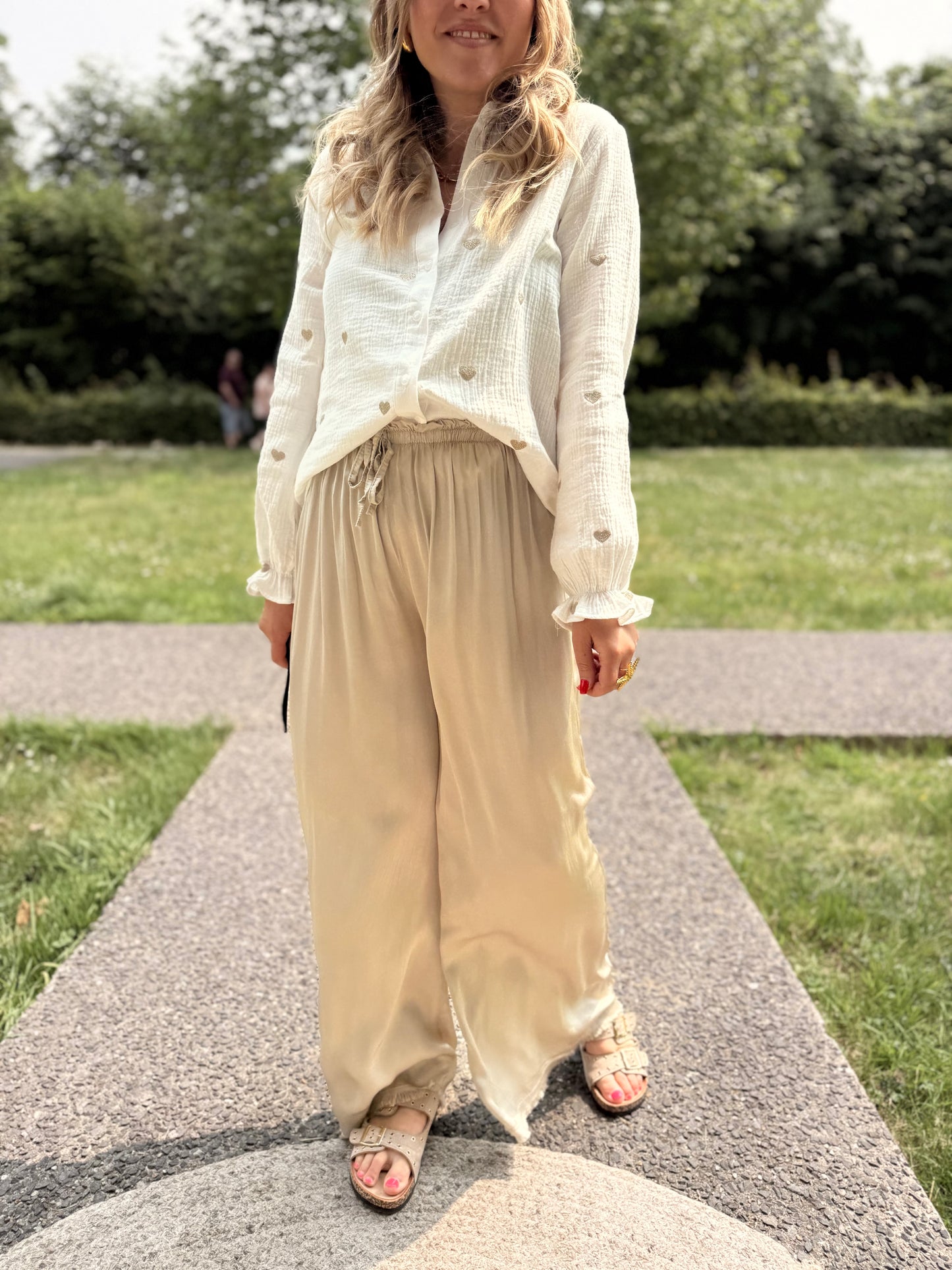 Chemise cœur doré