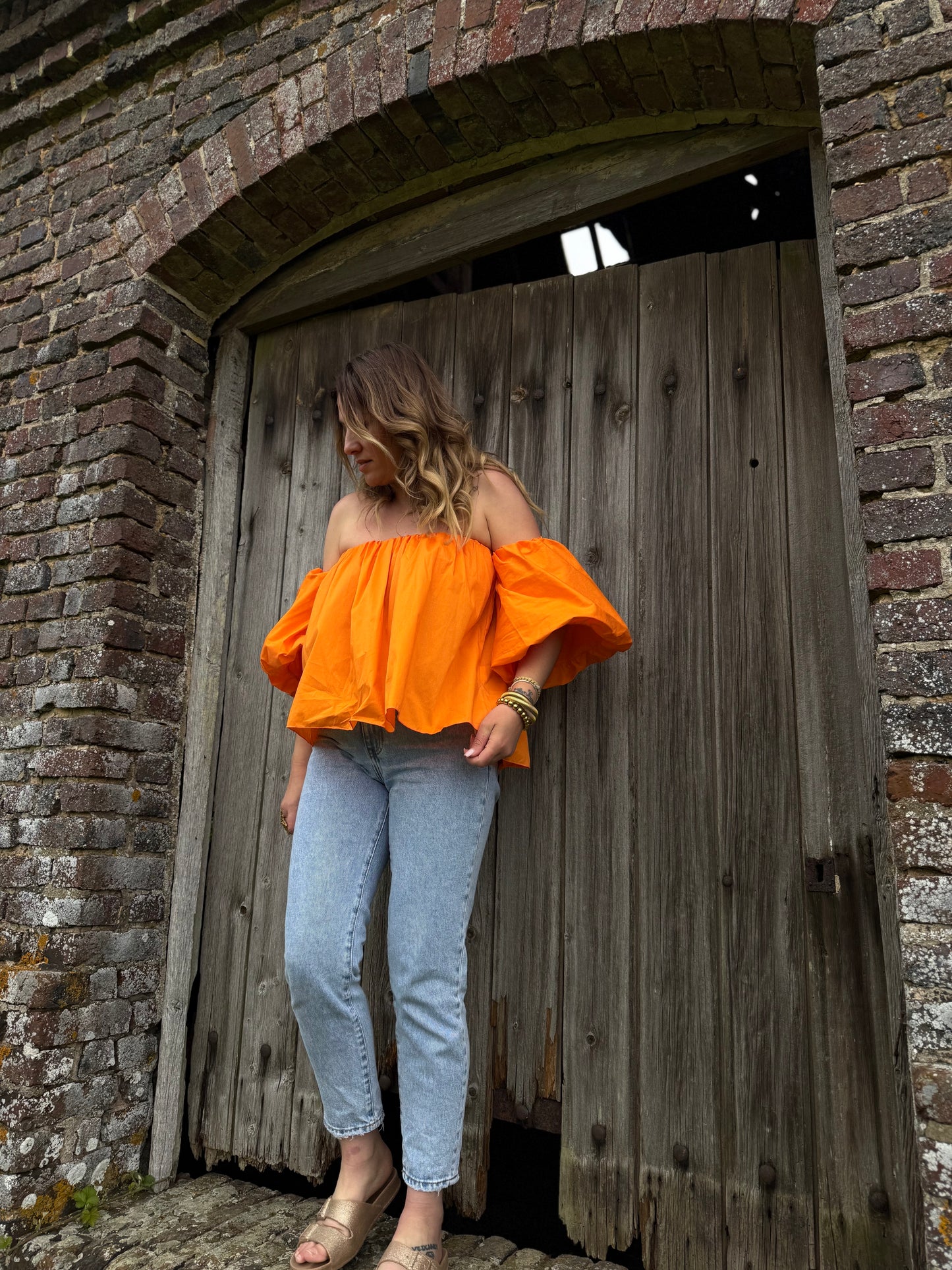 NOA ORANGE - BLOUSE BARDOT