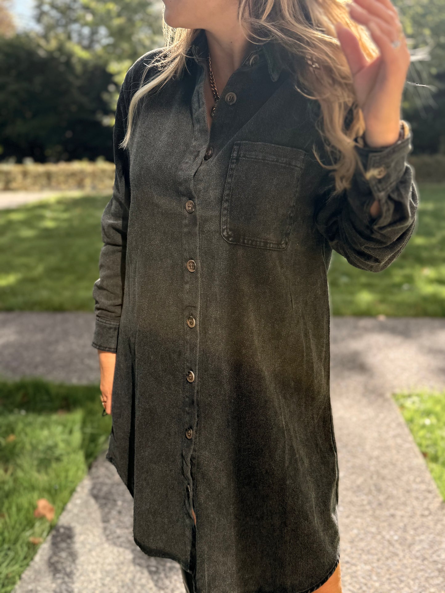 ROBE EN JEAN NOIR