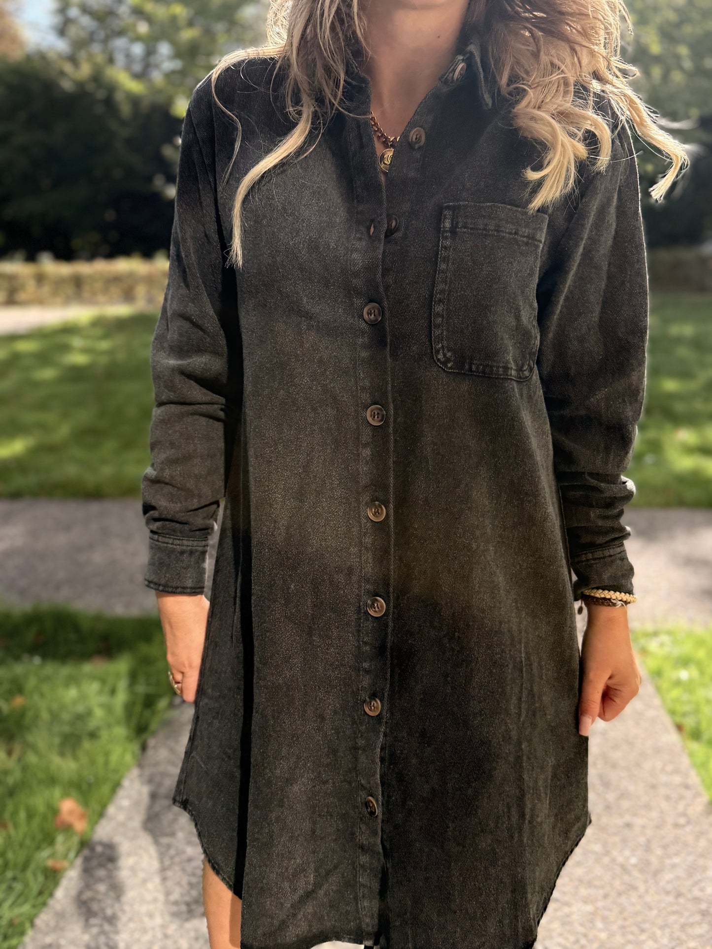 ROBE EN JEAN NOIR