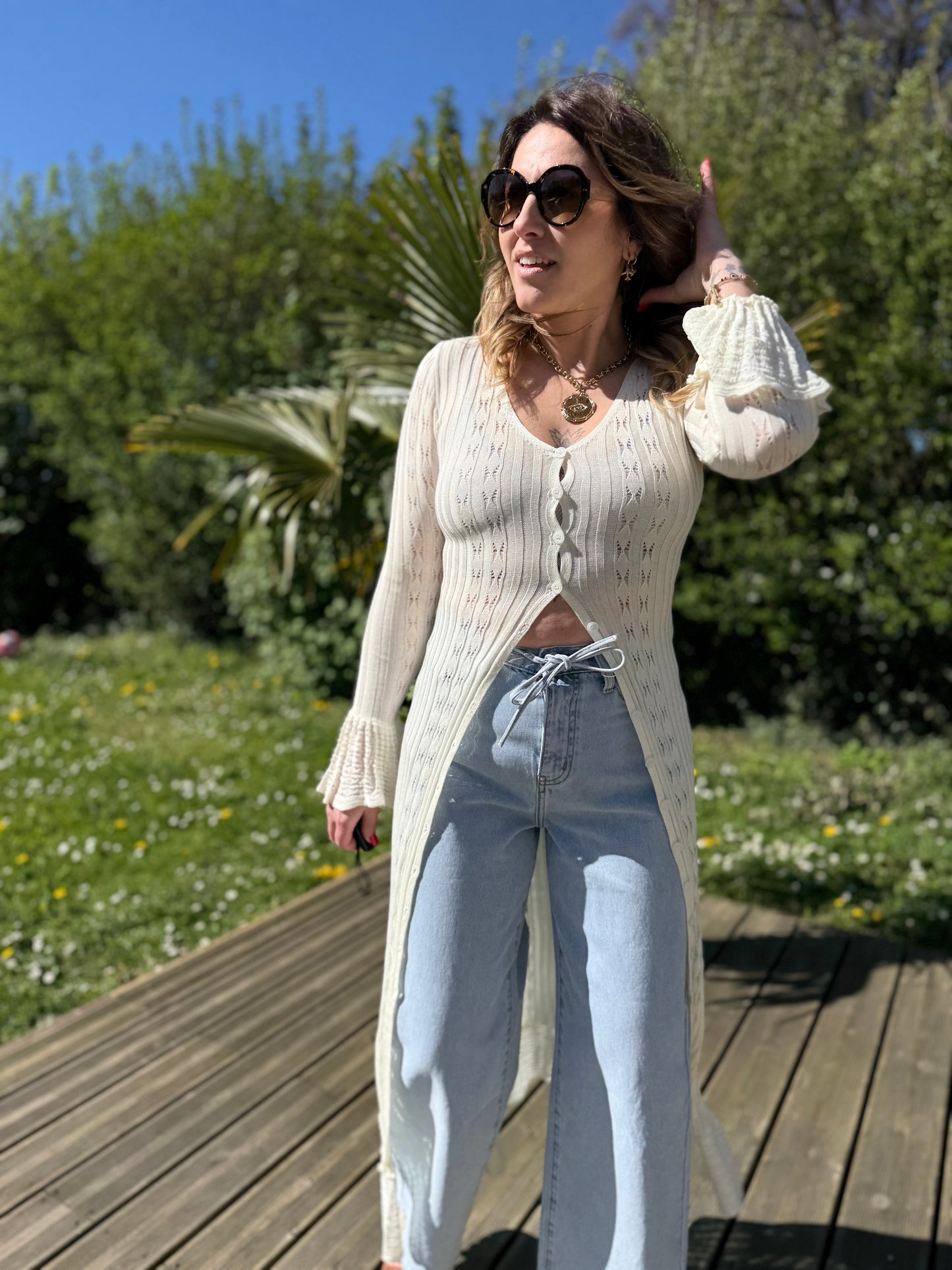 GILET CROCHET - gilet / robe