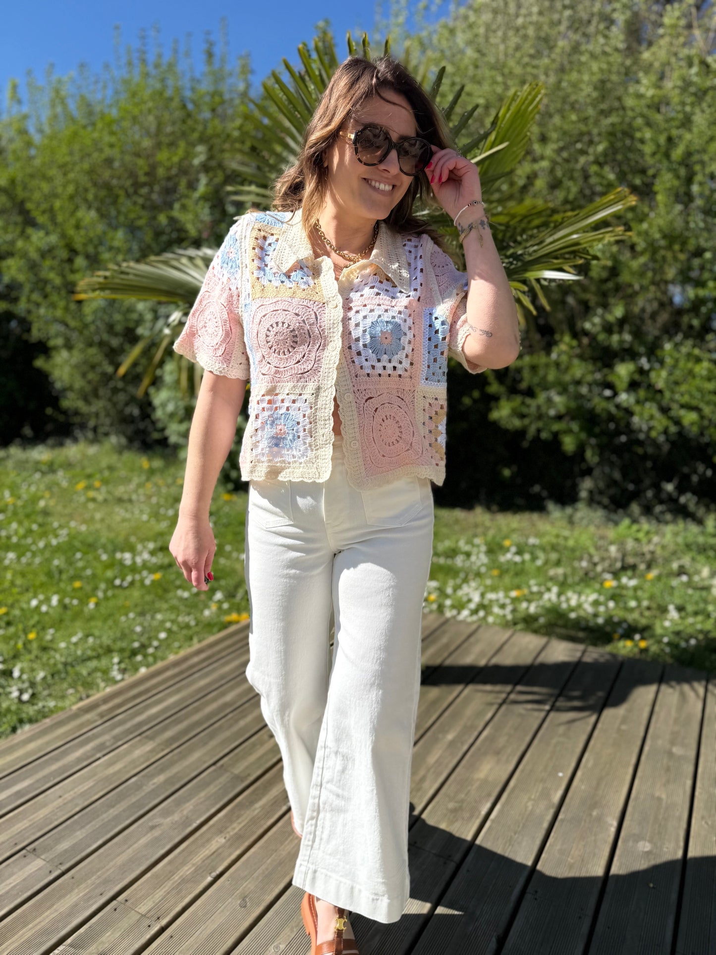 FLAVIE ROSE - Gilet crochet