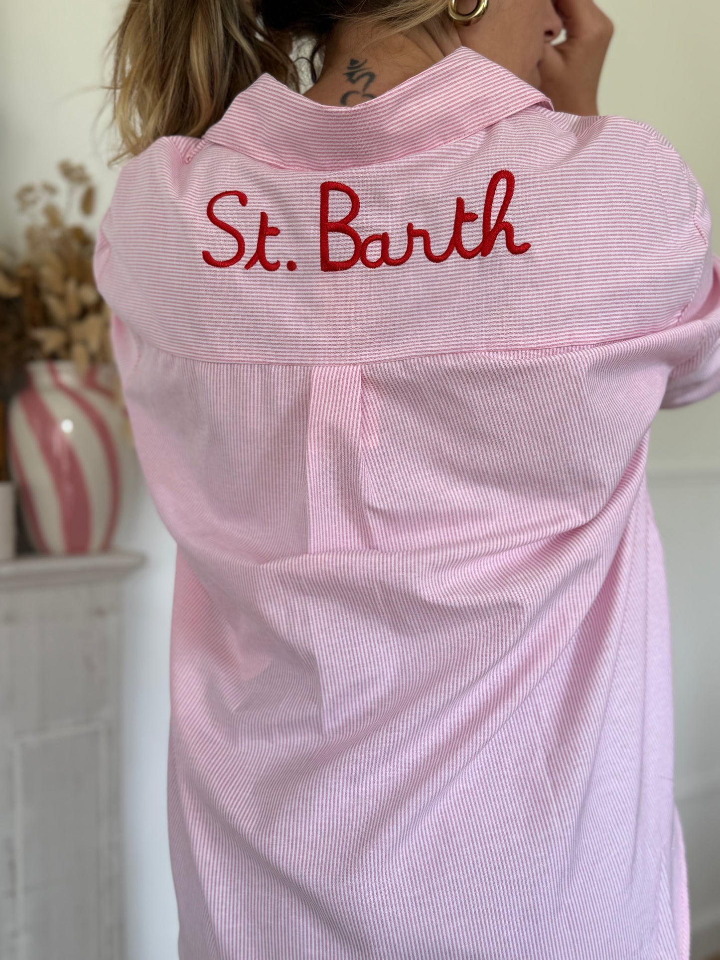 ST BARTH - CHEMISIER ROSE RAYE