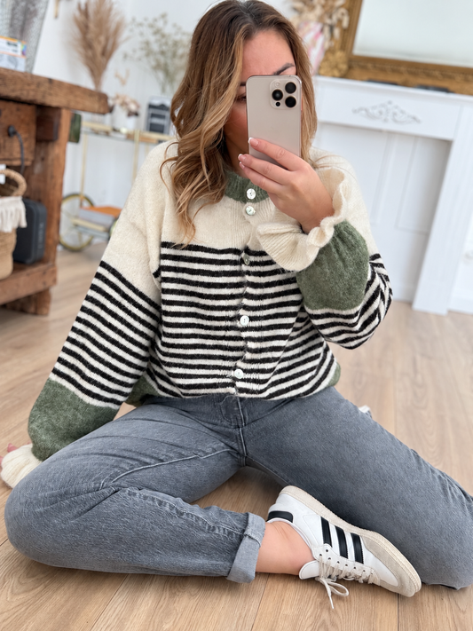 GILET LANA VERT