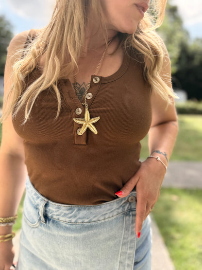 Top Louna Marron
