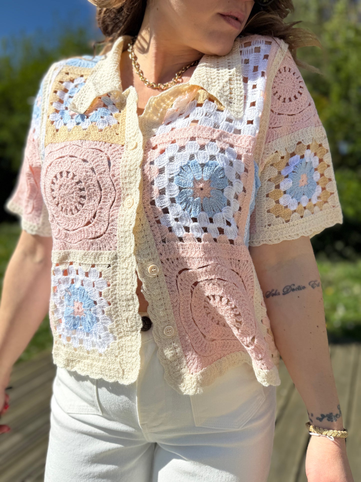 FLAVIE ROSE  - Gilet crochet