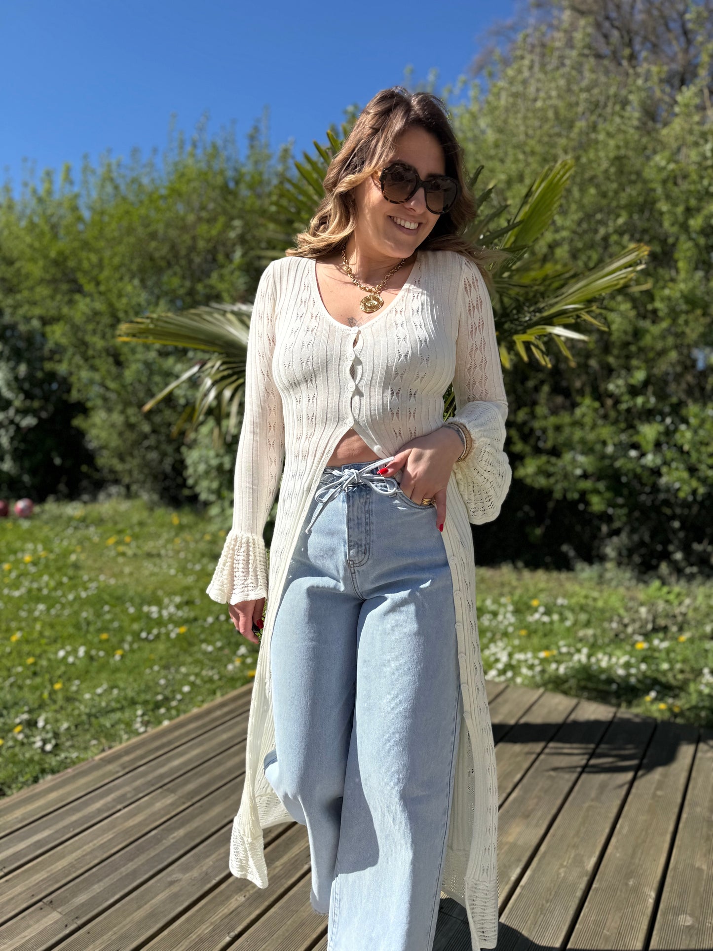 GILET CROCHET - gilet / robe