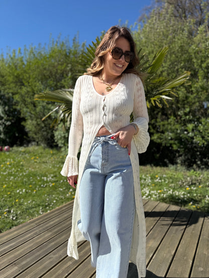 GILET CROCHET - gilet / robe