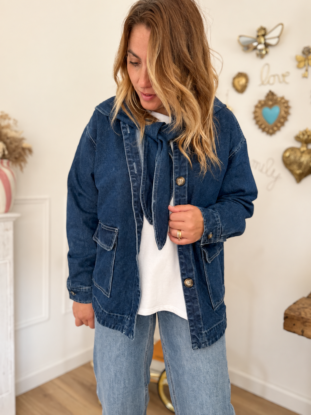 VESTE EN JEANC MALYS A CAPUCHE