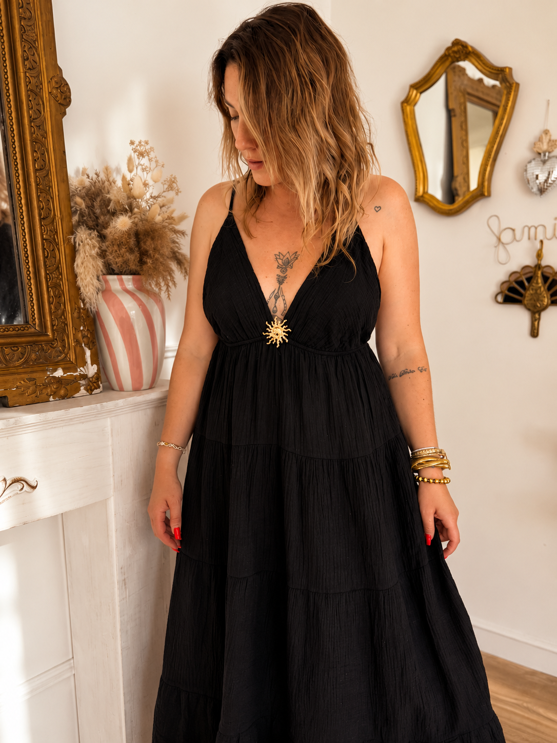ROBE LONGUE JULIA NOIRE