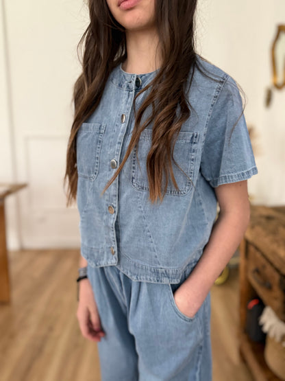 ENSEMBLE BLEU - en jean