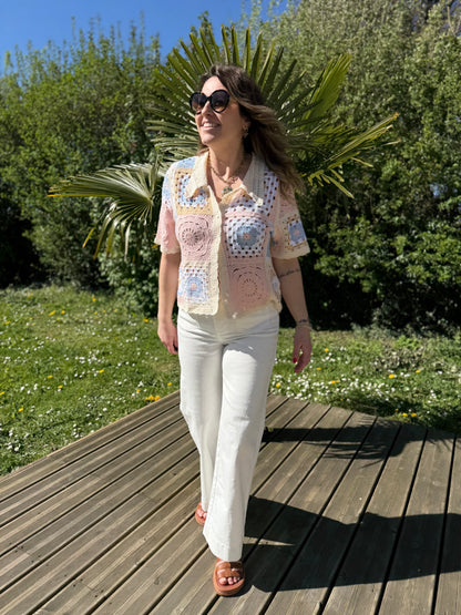 FLAVIE ROSE  - Gilet crochet