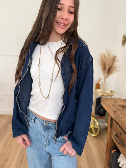 Bombers jean brut