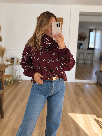 PULL BANDANA BORDEAUX & ECHARPES