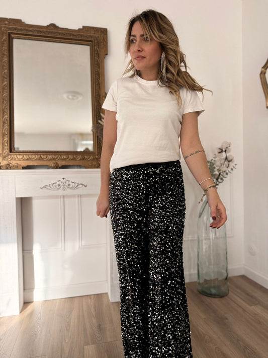 Pantalon à sequins Argent
