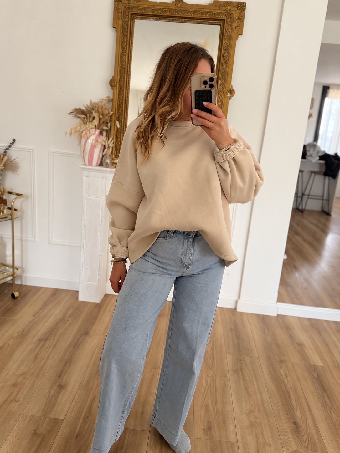 SWEAT BEIGE COFFEE ADDICT