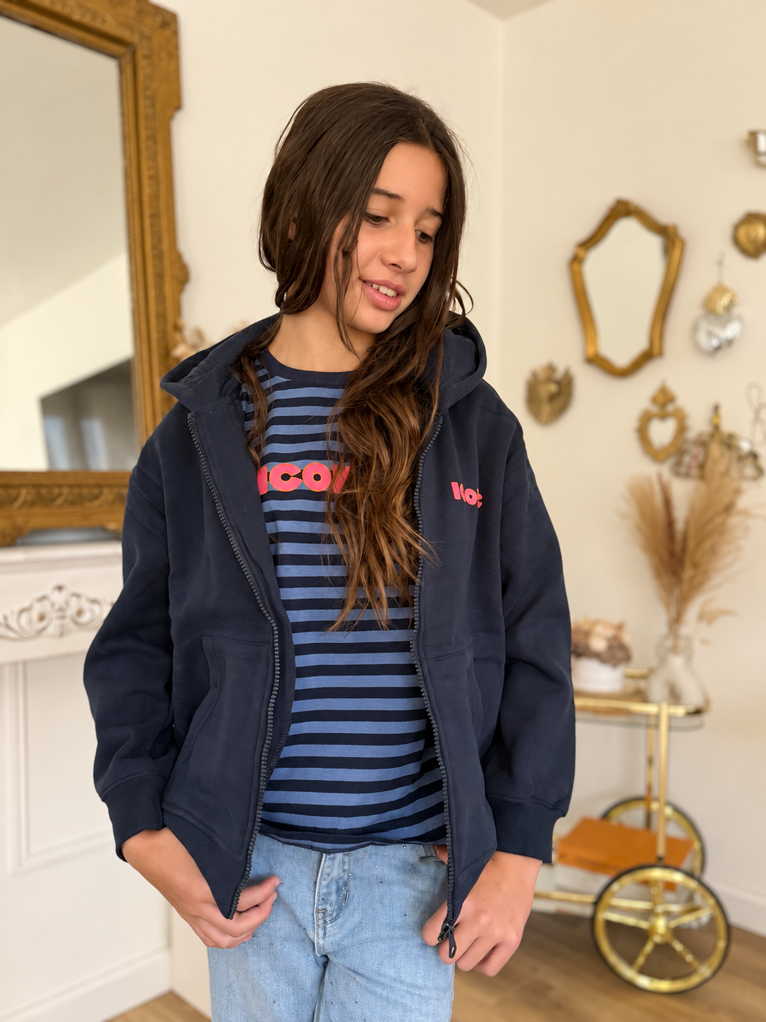 GILET SWEAT BLEU MARINE