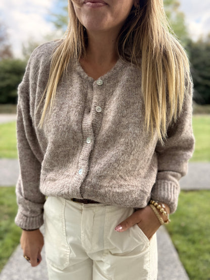 GILET LEOLA TAUPE