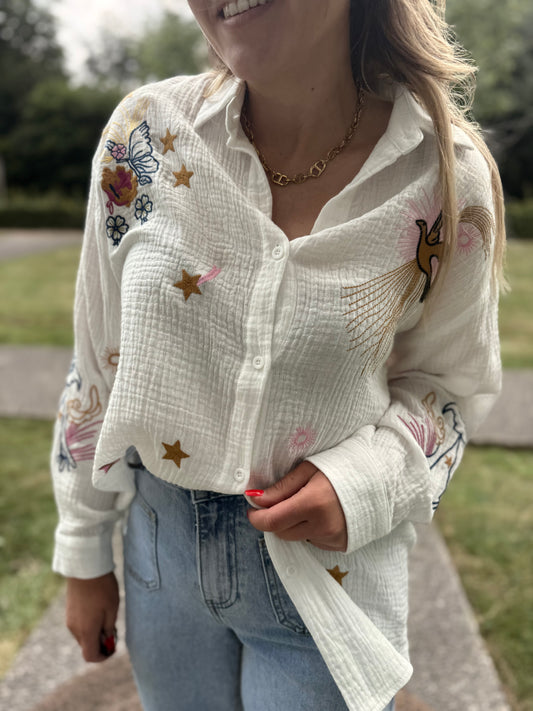 Chemise oiseaux