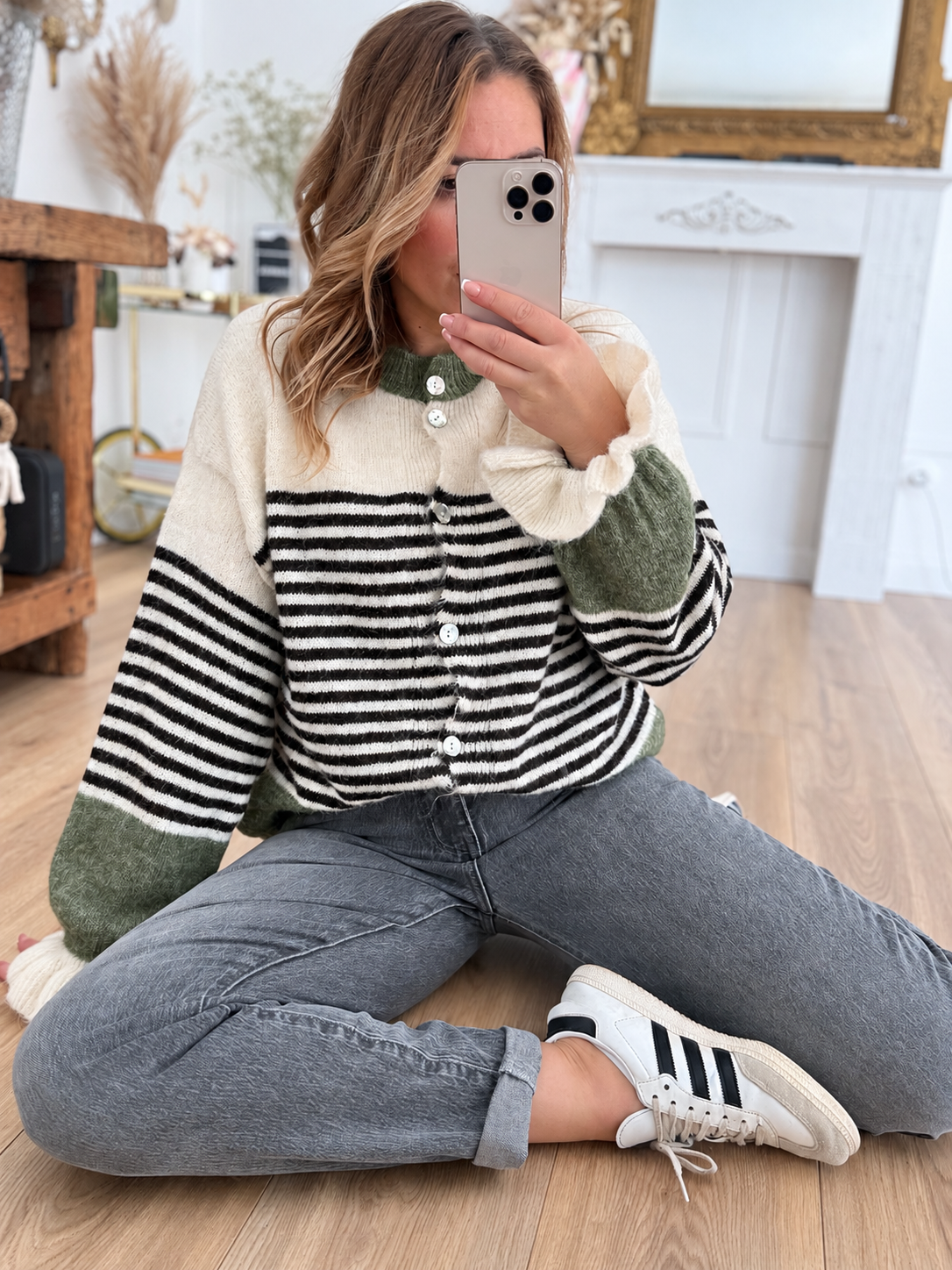 GILET LANA VERT