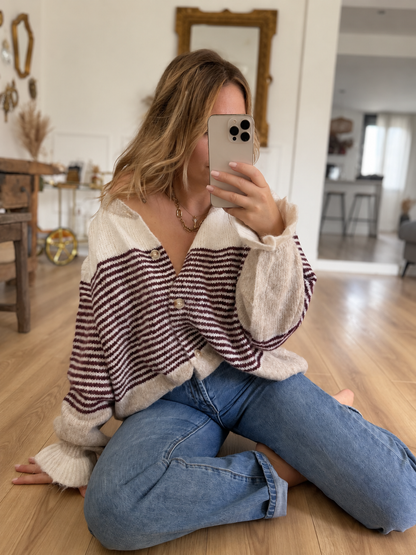 GILET EMY BORDEAUX