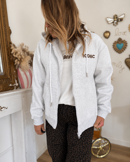 GILET SWEAT ICONIC LEOPARD