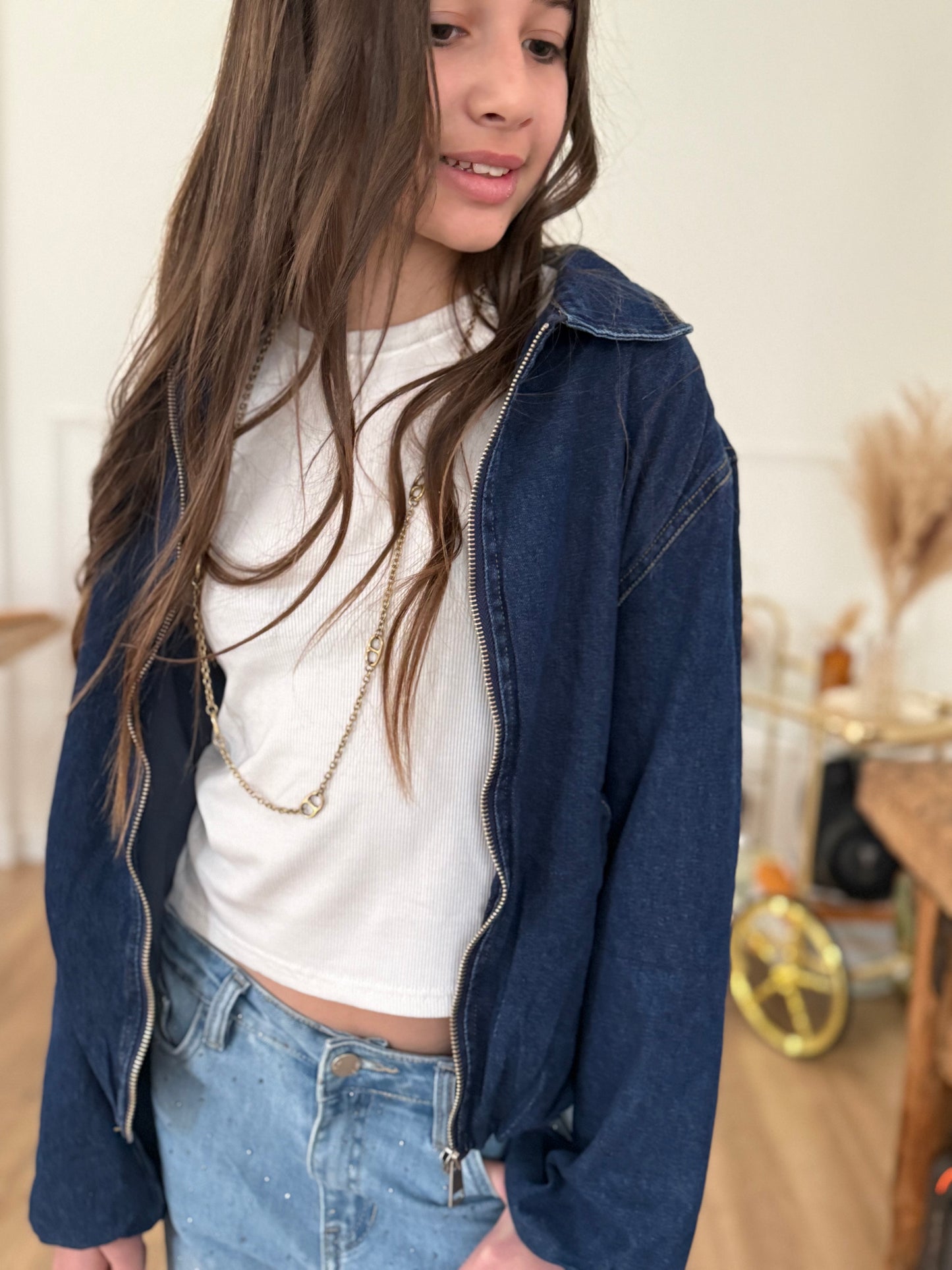 Bombers jean brut
