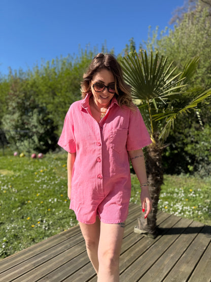 SIA ROSE - conbishort en jean