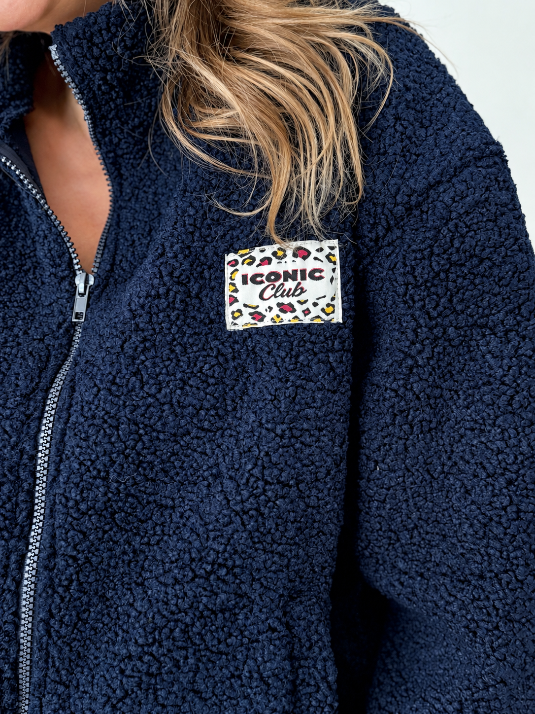 VESTE SHERPA BLEU MARINE ICONIC