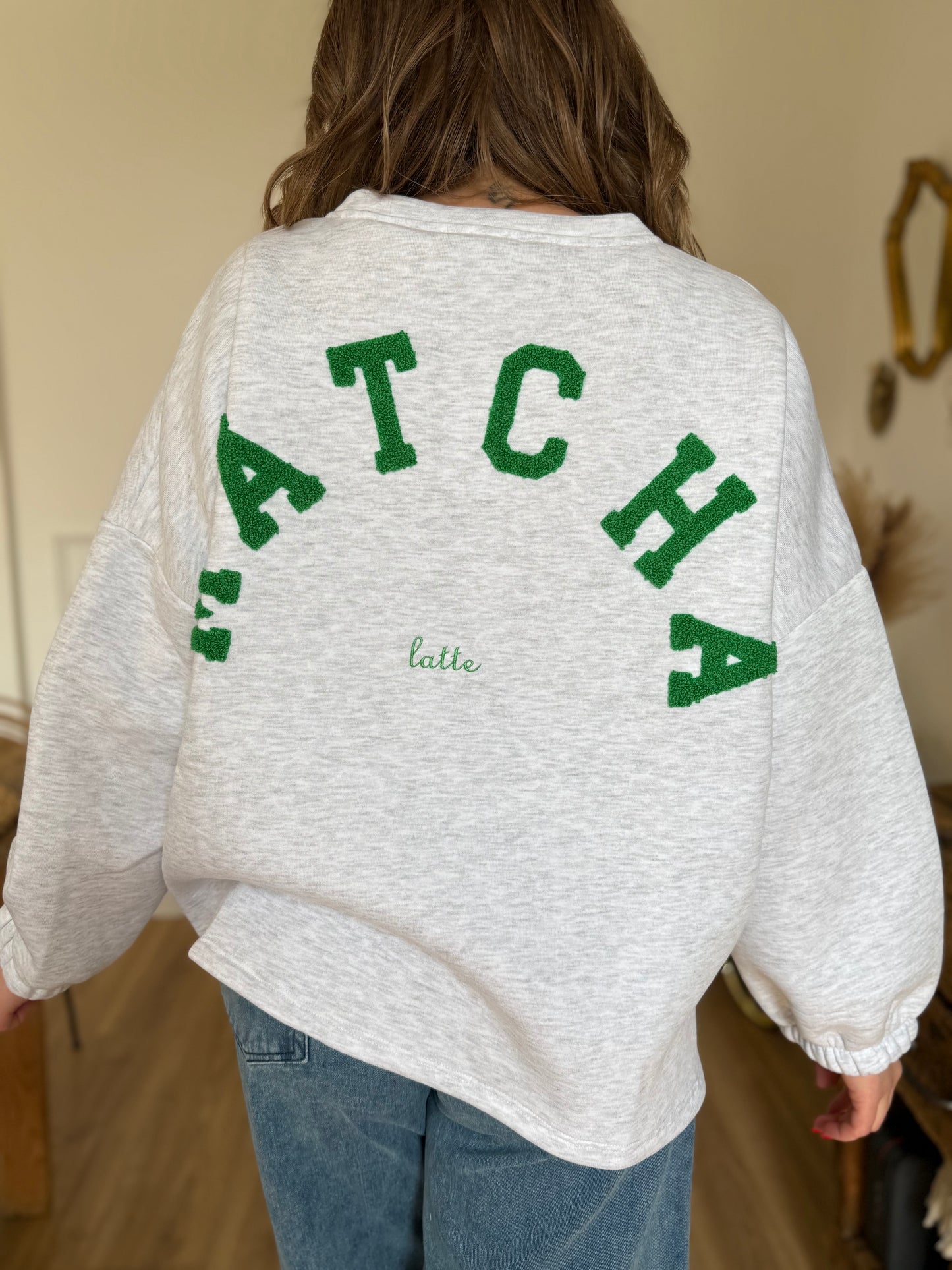 Sweat gris Matcha