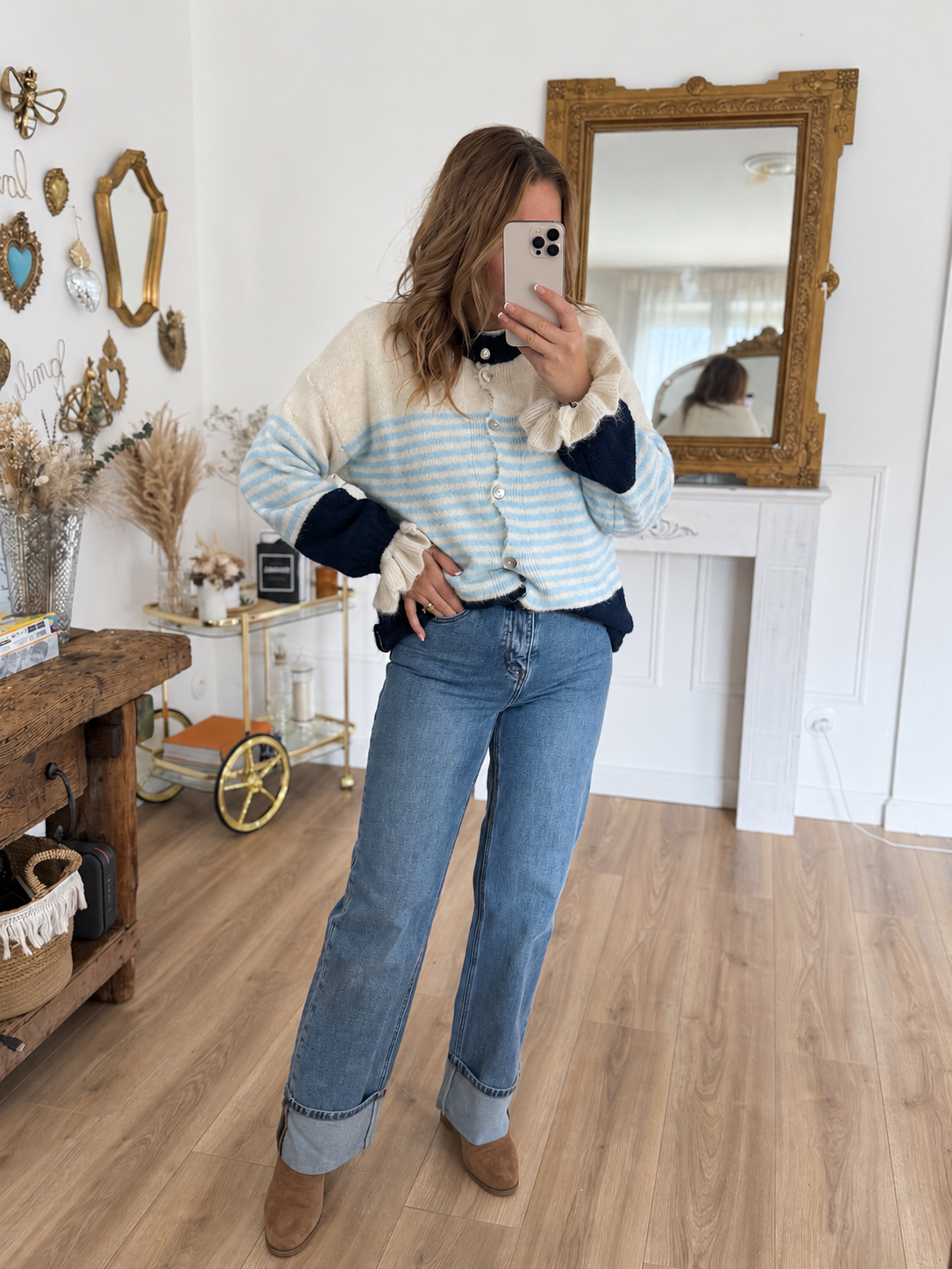 GILET LANA BLEU MARINE