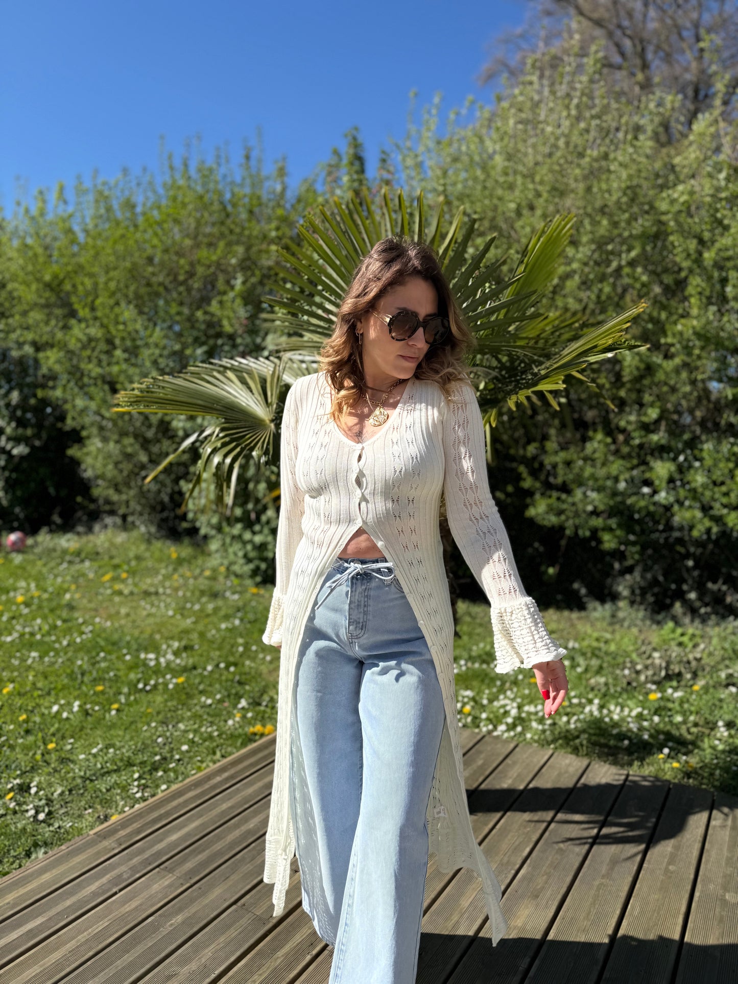 GILET CROCHET - gilet / robe