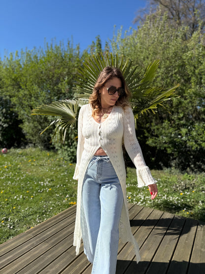 GILET CROCHET - gilet / robe