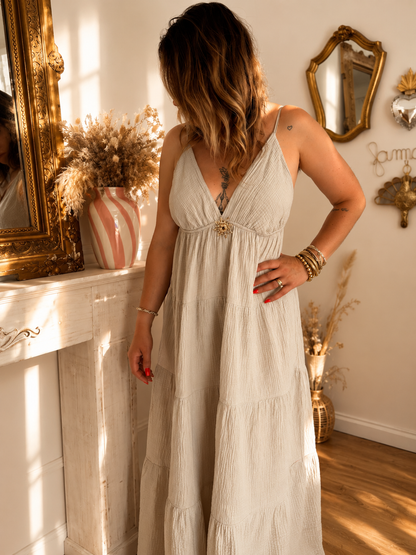 ROBE LONGUE JULIA BEIGE