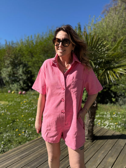 SIA ROSE - conbishort en jean