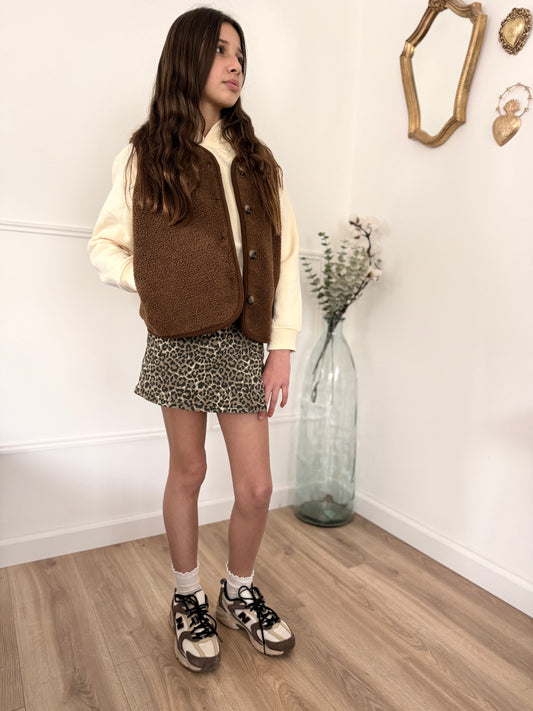 Gilet moumoute choco