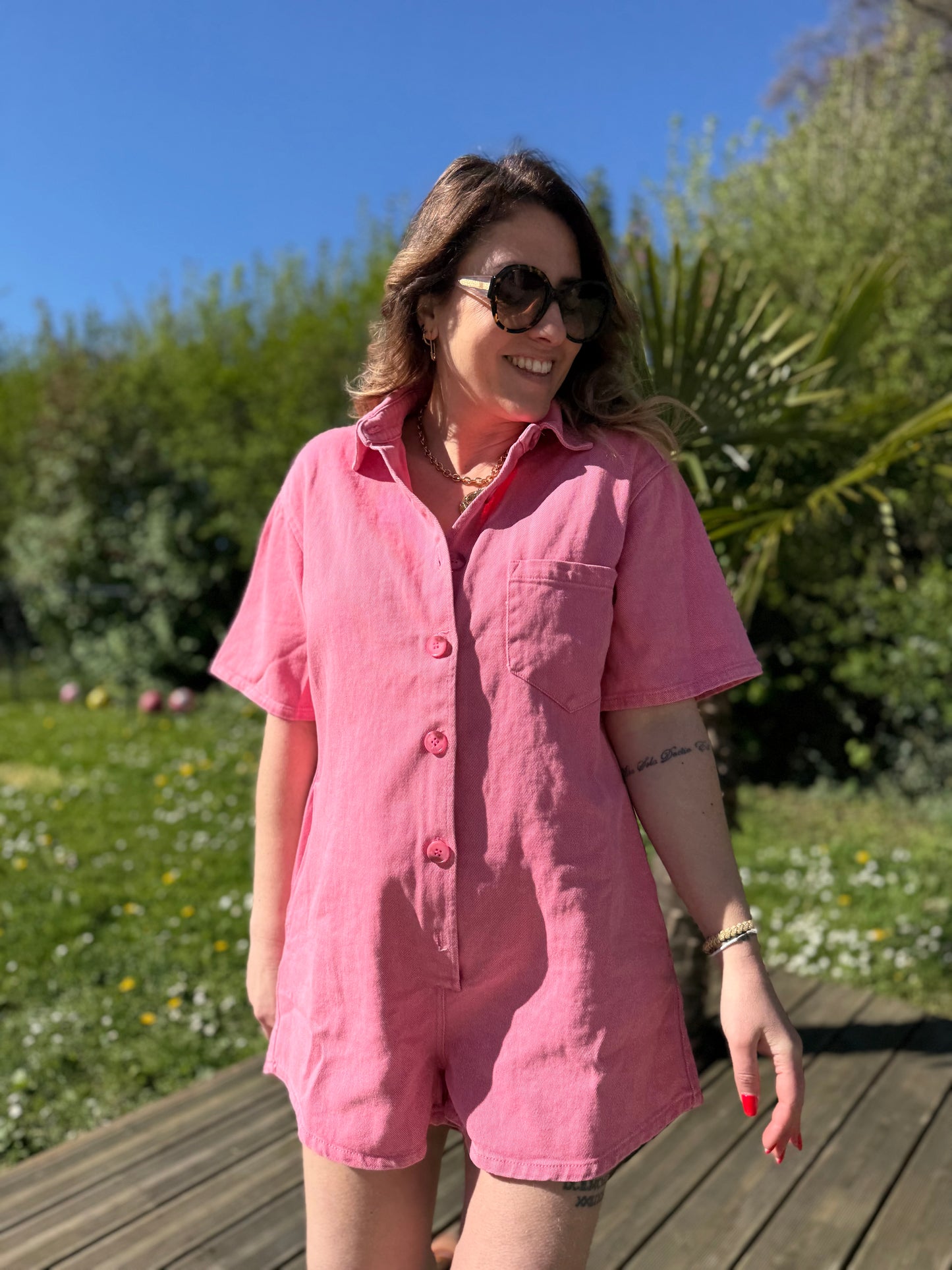 SIA ROSE - conbishort en jean