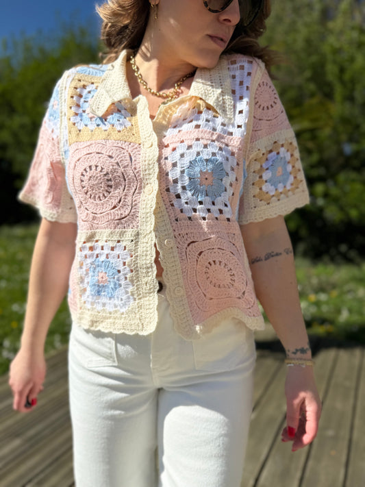 FLAVIE ROSE  - Gilet crochet