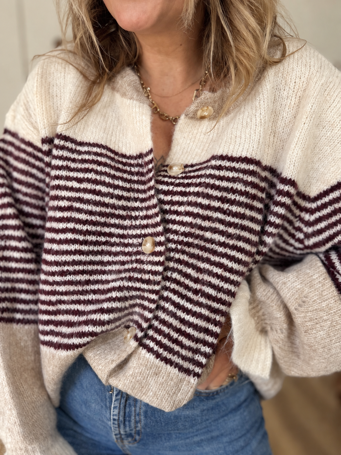 GILET EMY BORDEAUX