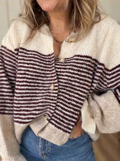 GILET EMY BORDEAUX