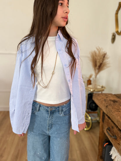 Chemise rayé bleu
