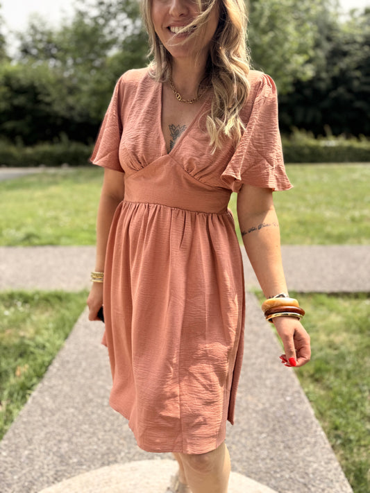 Robe vieux rose